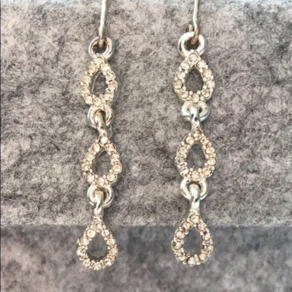 Diamond dangle earrings
